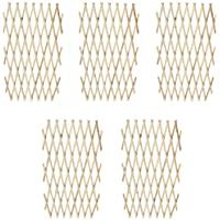 Los mejores  - Galapara Set de 5 Vallas Extensibles de Madera Enrejada- 180 x 90 cm- balcón y Cerca- protección de privacidad